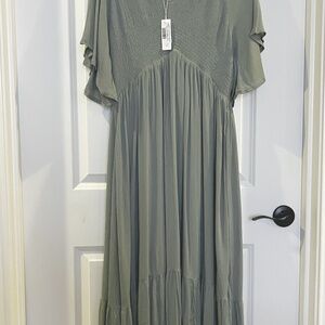 Baltic Born Felicity Smocked Dress | Sage - 2XL NWT